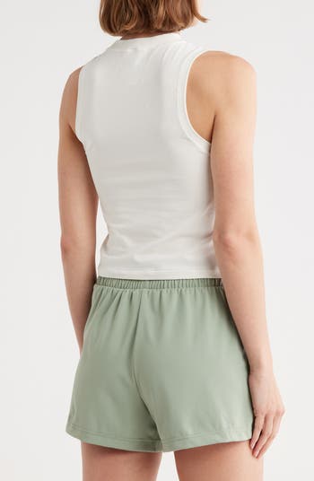 Airlite Melissa Mock Neck Stretch Cotton Tank