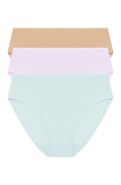 Natori Bliss Bare Cotton Hipster 3-pack In Blue