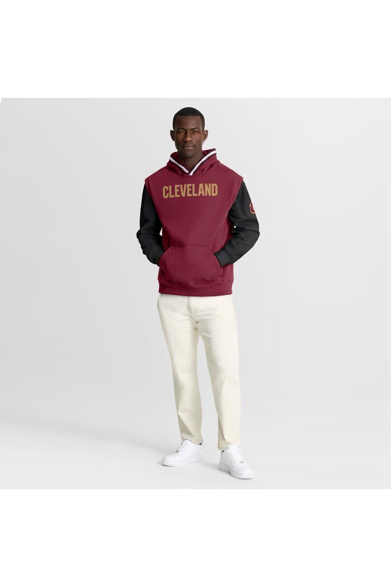 Men's Fanatics  Wine/Black Cleveland Cavaliers Half Court Shot Clock Fastbreak Hoodie, Alternate, color, Wine