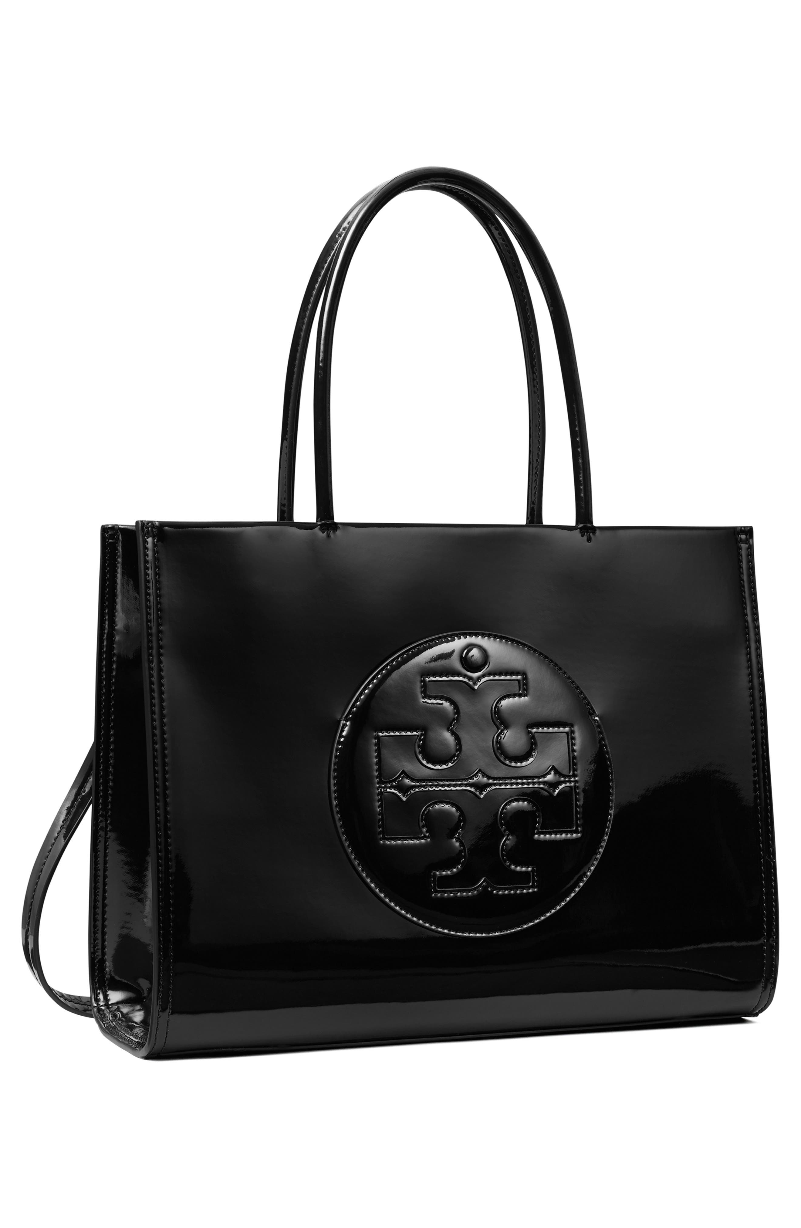 Tory Burch Small Ella Bio Faux Patent Leather Tote, Alternate, color, 