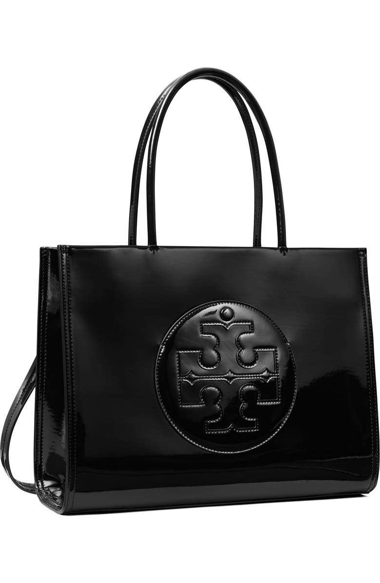 Tory Burch Small Ella Bio Faux Patent Leather Tote, Alternate, color,