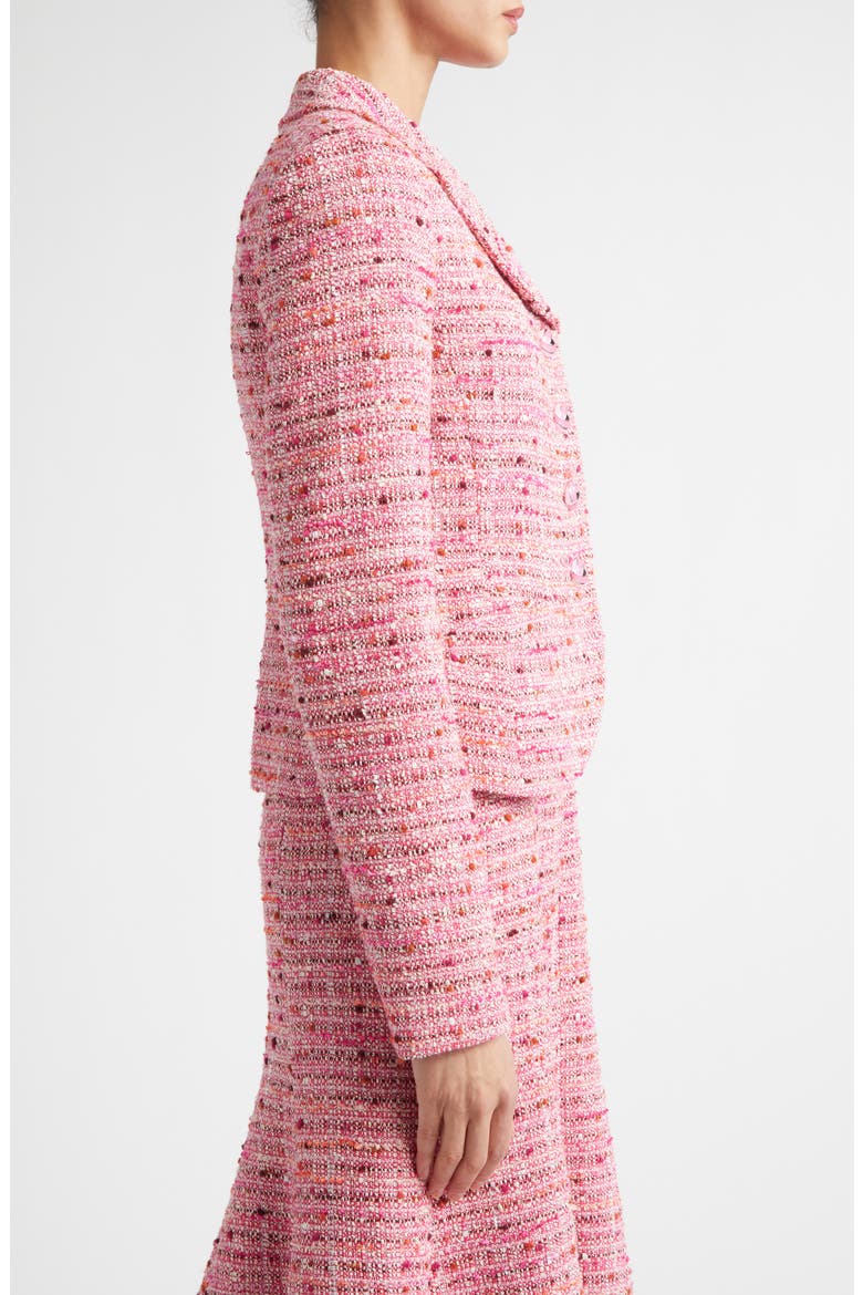 Provence Tweed Jacket, Alternate, color, PEONY / DEEP CORAL MULTI