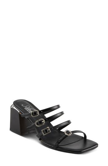 Azura By Spring Step Fancyful Slide Sandal In Black