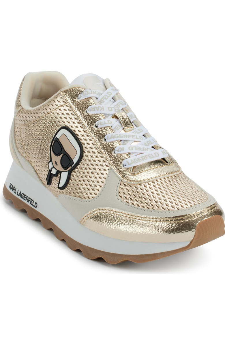 KARL LAGERFELD PARIS Meade Metallic Sneaker, Main, color,
