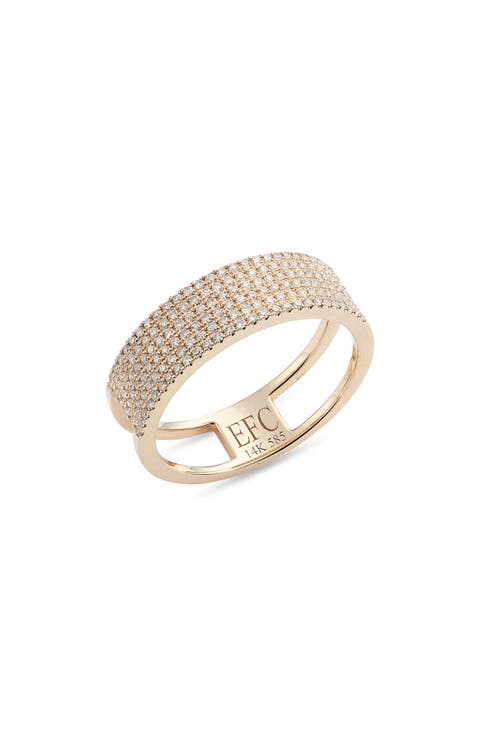 Pavé Diamond Cigar Band Ring