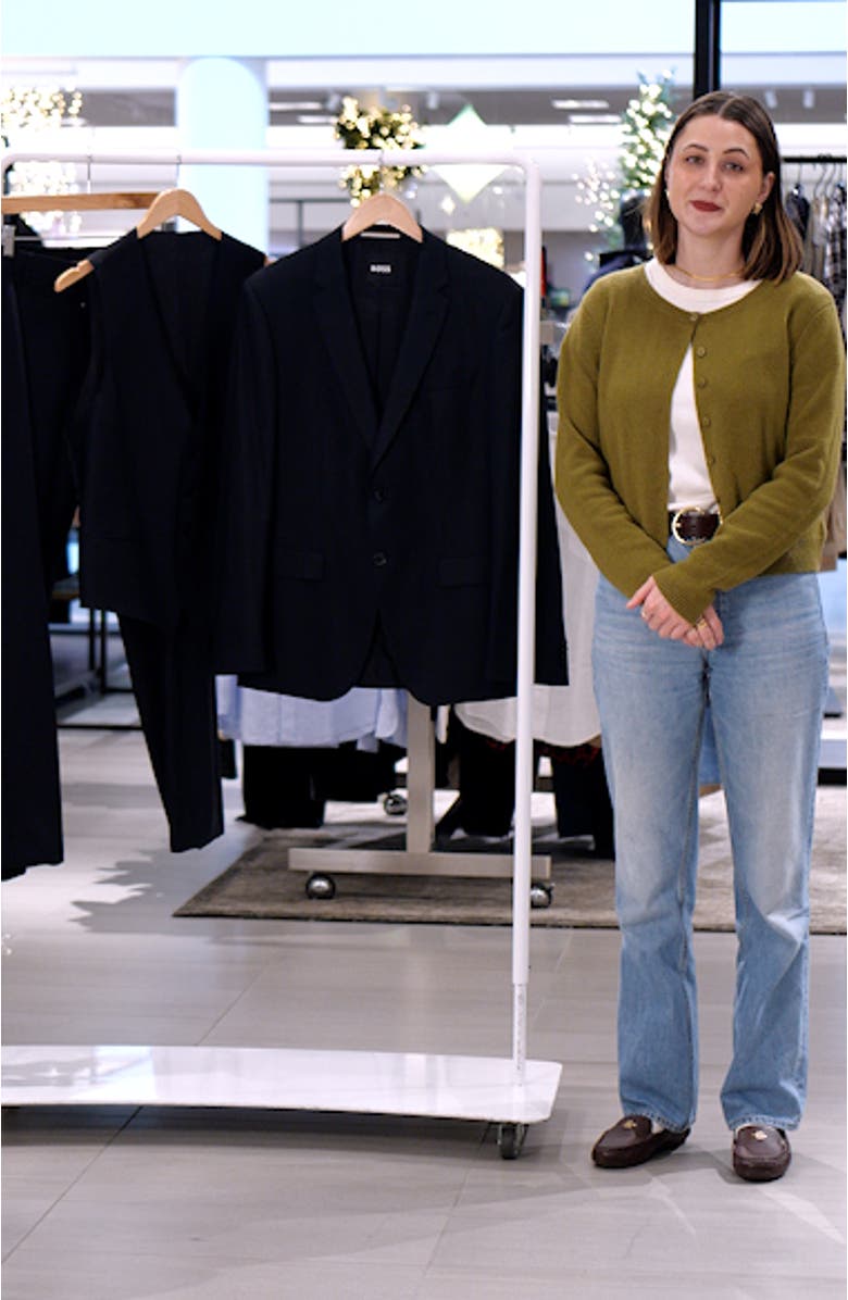 Huge Black Stretch Wool Blend Suit, sales video thumbnail