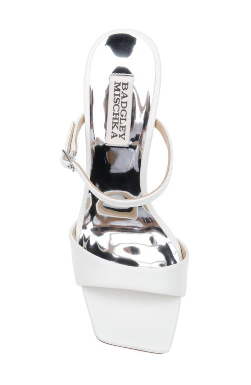 Badgley Mischka Collection Luna Wedge Slide Sandal In White