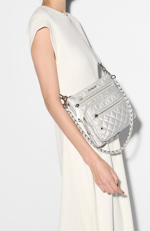 Mz Wallace Downtown Crosby Crossbody Bag In Oyster Metallic