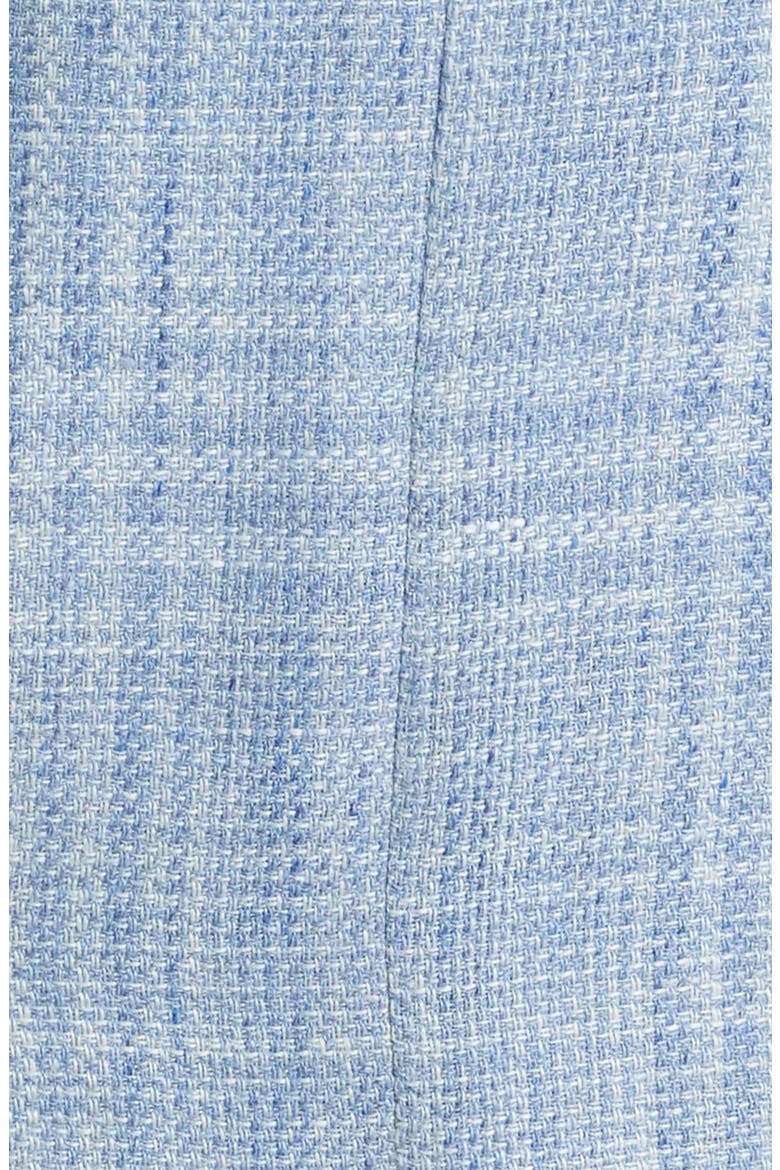 Kei Trim Fit Plaid Slub Linen & Wool Sport Coat, Alternate, color, LIGHT BLUE