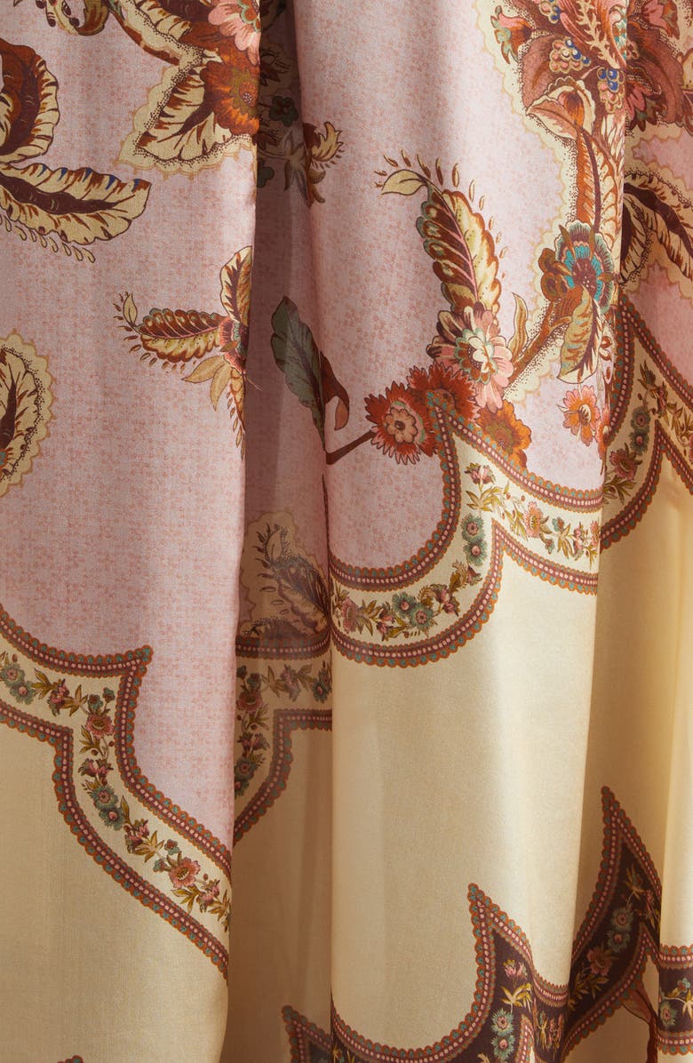 Zimmermann Aster Print Billow Silk Maxi Dress, Alternate, color, Mauve Jacobean