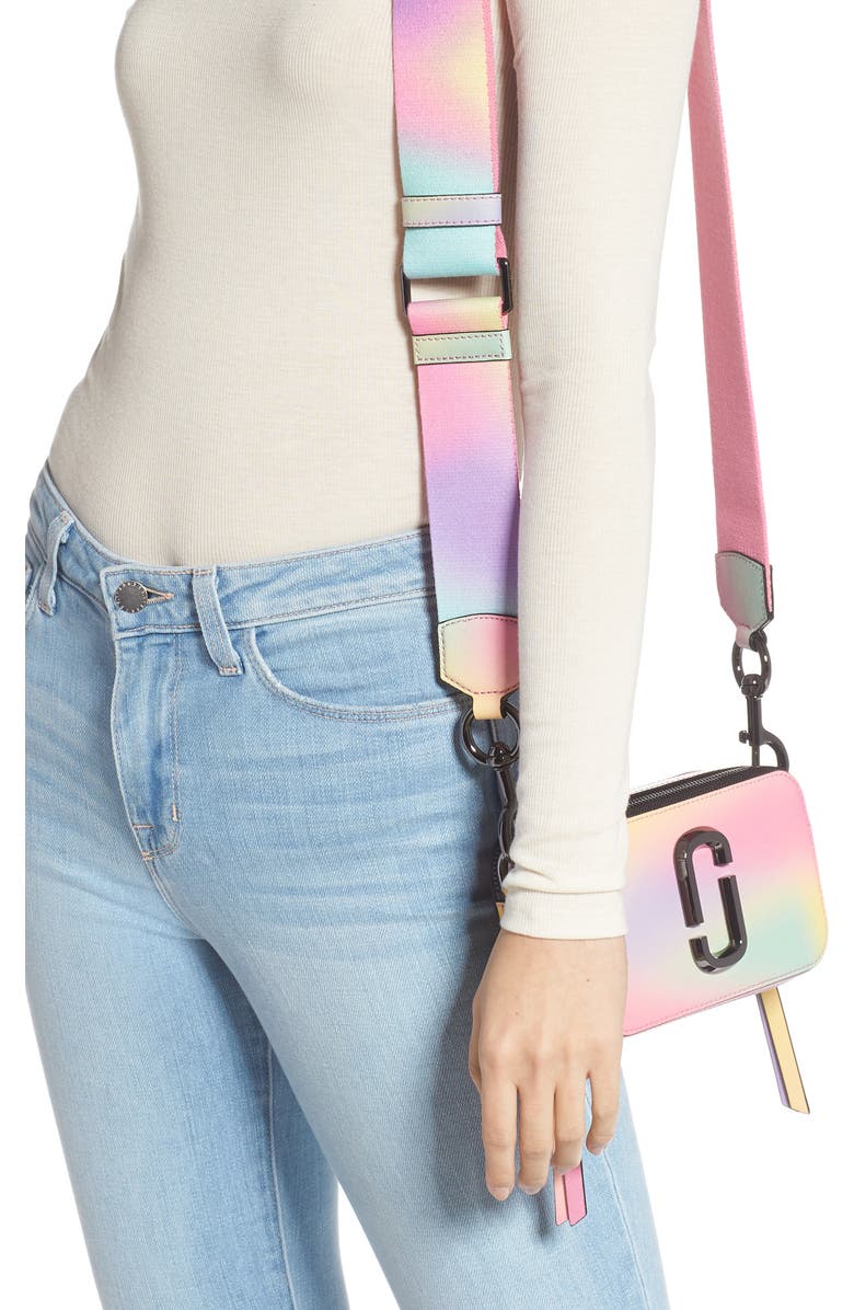 Marc Jacobs THE MARC JACOBS Snapshot Airbrushed Leather Crossbody Bag, Alternate, color,