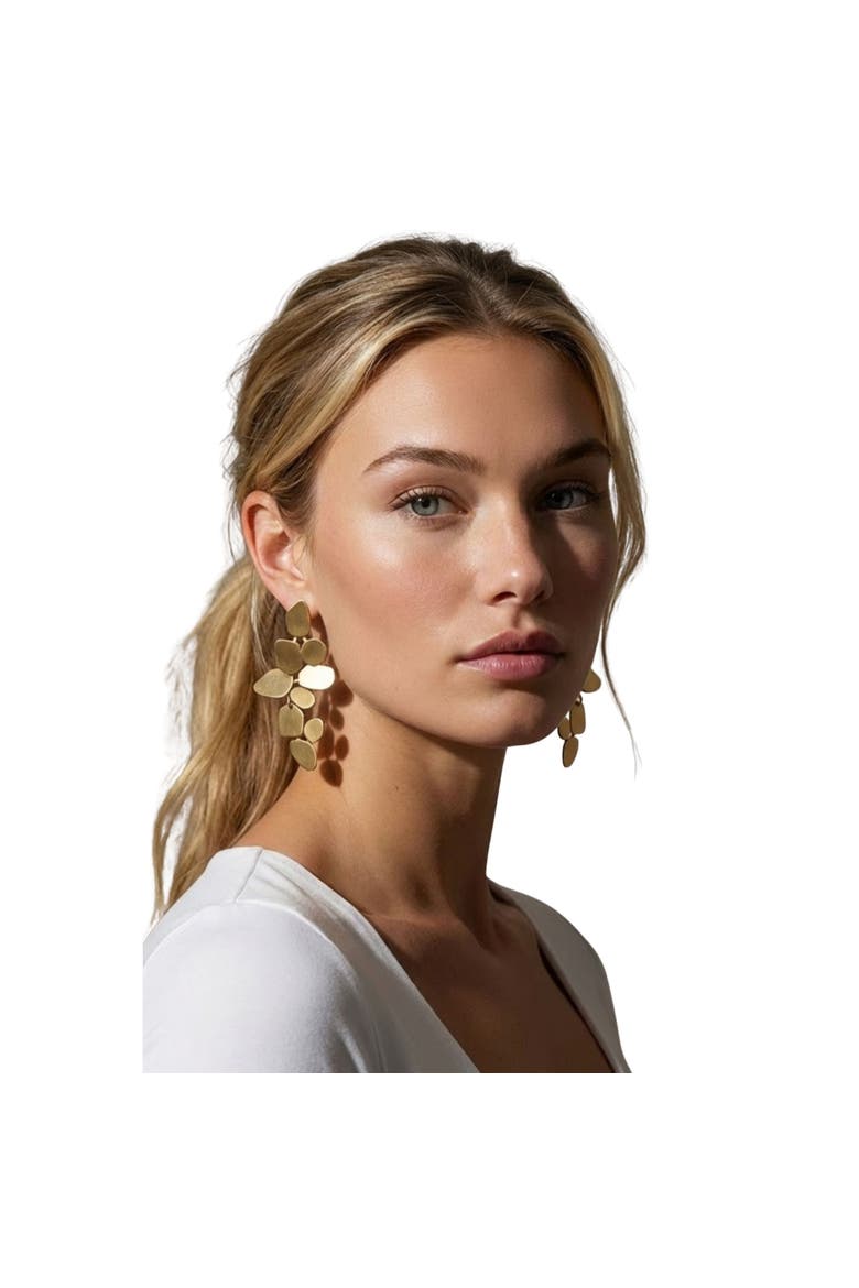 Valentina Waterproof Statement Dangle Earring, Alternate, color, GOLD