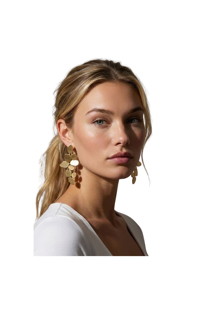 AKALIA Valentina Waterproof Statement Dangle Earring, Alternate, color, Gold