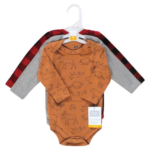 Hudson Baby Cotton Long-sleeve Bodysuits 3-pack In Multi