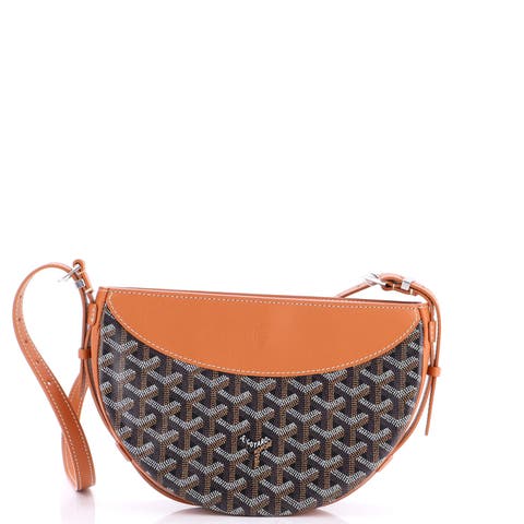 Hirondelle Shoulder Bag Coated Canvas and Leather