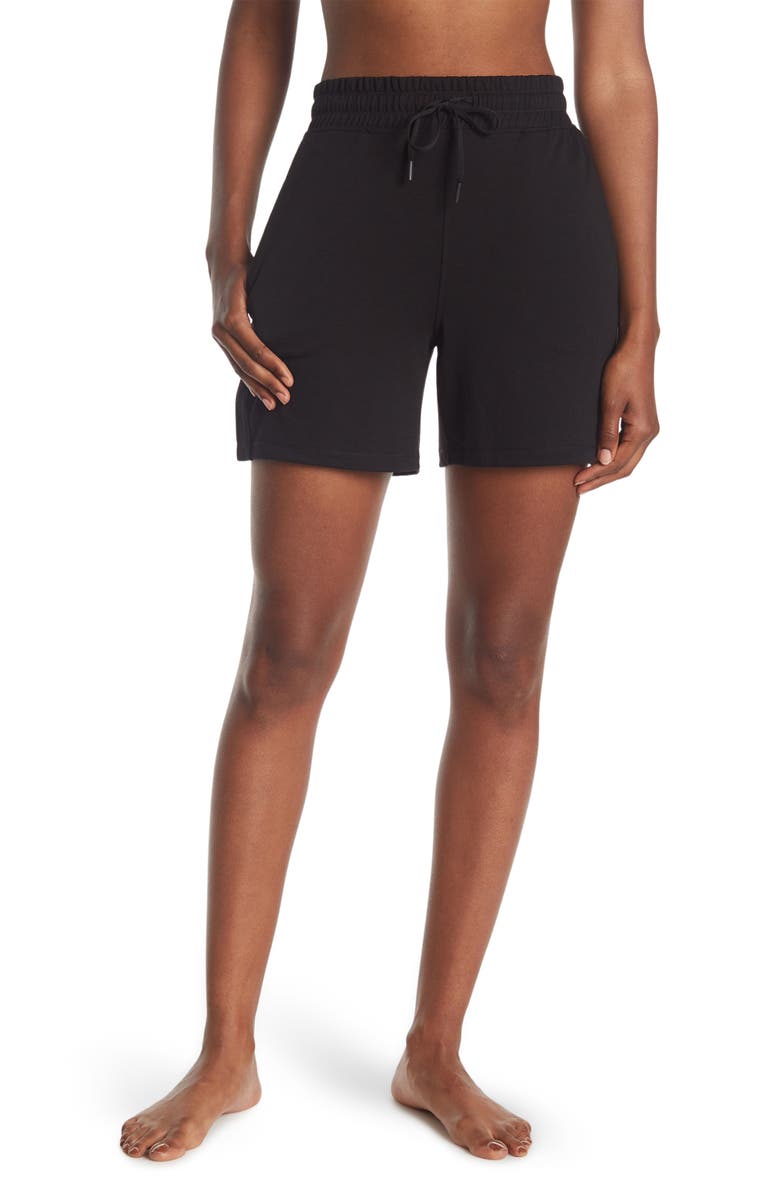 90 DEGREE BY REFLEX French Terry High Rise Shorts, Main, color, 