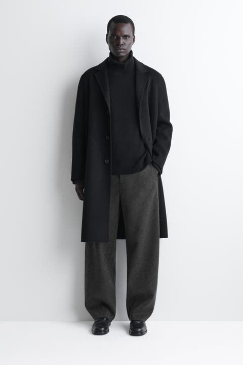 Double-faced Wool Relaxed-fit Wide-leg Pants