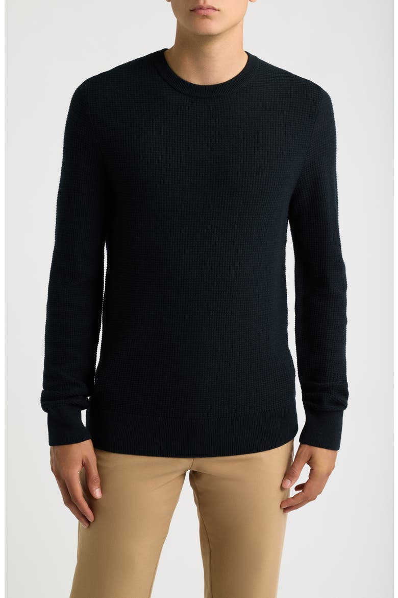 Ludino Crewneck Sweater, Main, color, BLACK