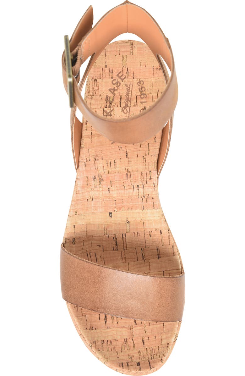 Kork-Ease<sup>®</sup> Mullica Ankle Strap Platform Wedge Sandal, Alternate, color, Brown Leather