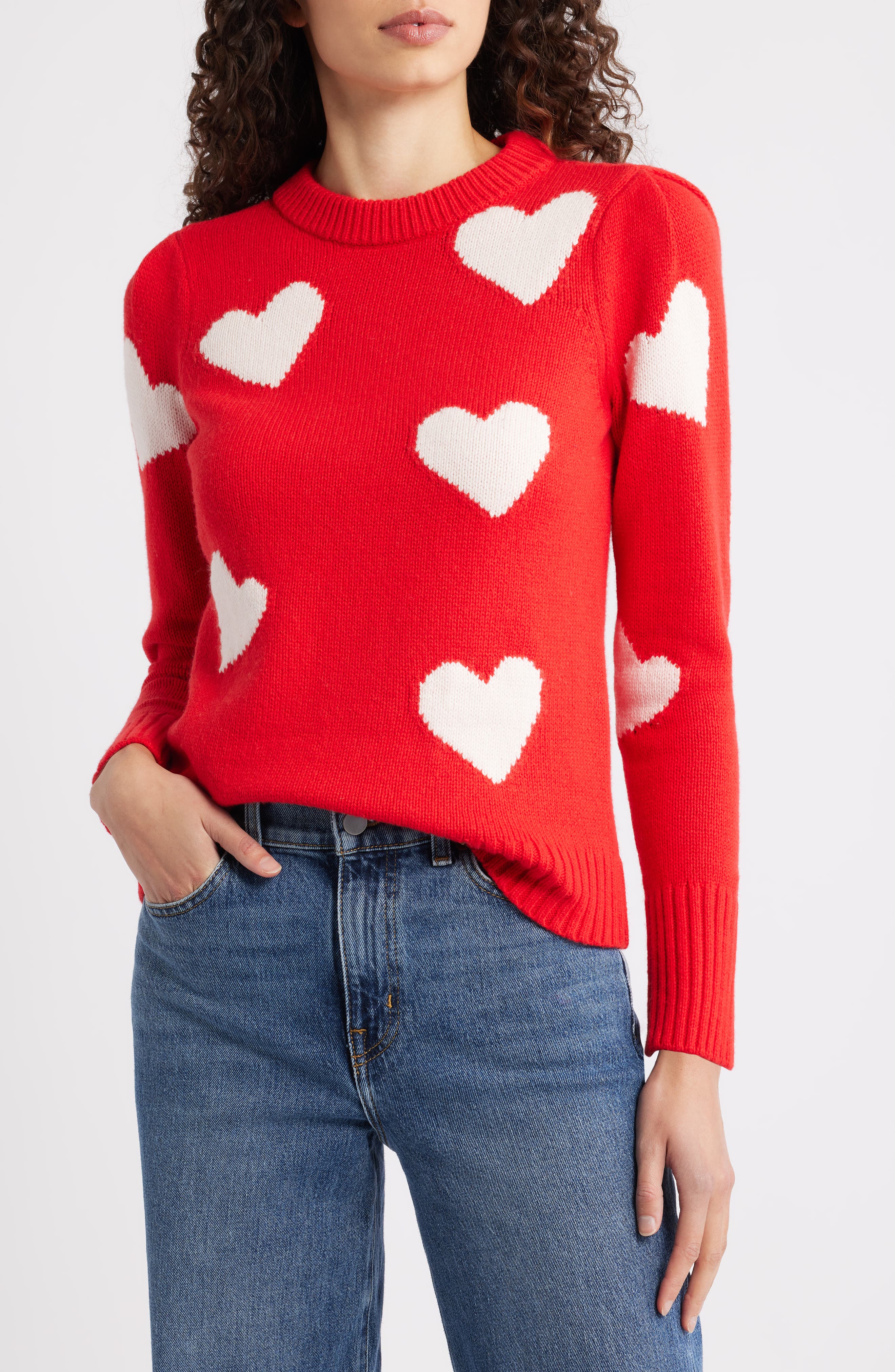 Intarsia Heart Sweater - image 3