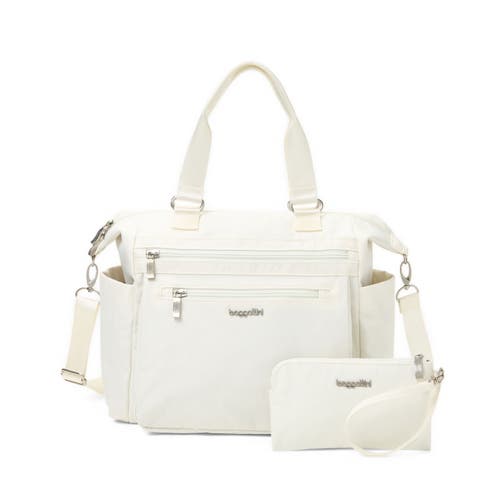 Baggallini Trifecta Convertible Backpack With Rfid Wristlet In White