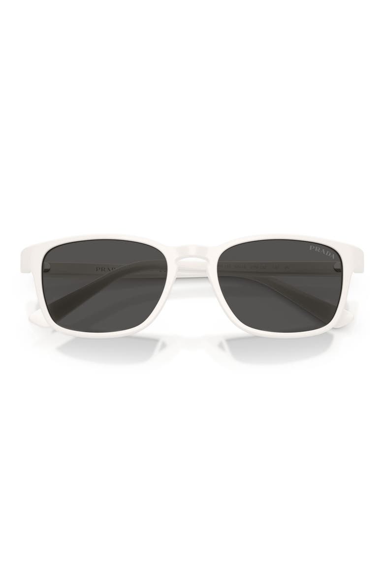 52mm Pillow Sunglasses, Alternate, color, WHITE / DARK GREY