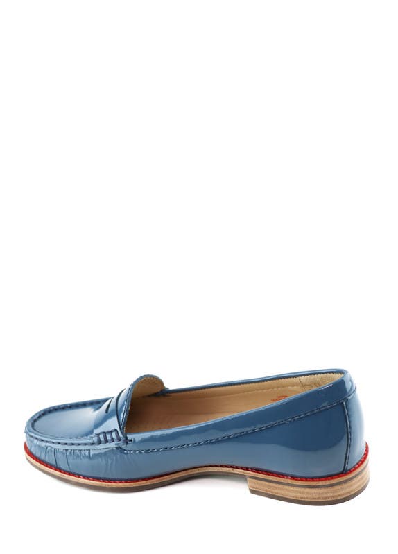 Marc Joseph New York East Village Patent Leather Penny Loafer, Alternate, color, Atlantic Blue Patent