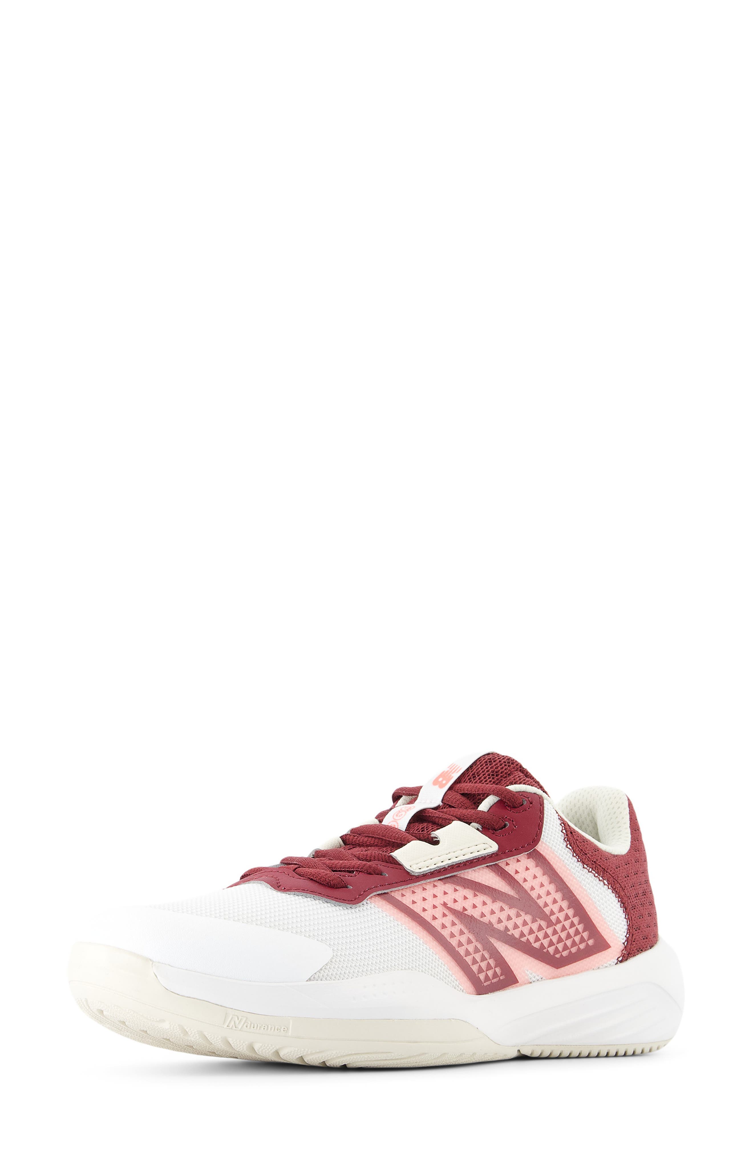 New Balance 696 Sneaker - Multiple Widths Available, Alternate, color, White/ Monarch Burgundy