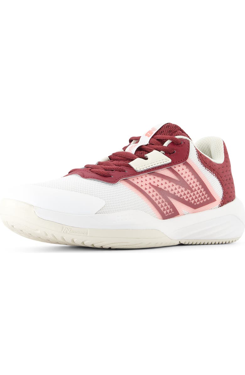 New Balance 696 Sneaker - Multiple Widths Available, Alternate, color, White/ Monarch Burgundy