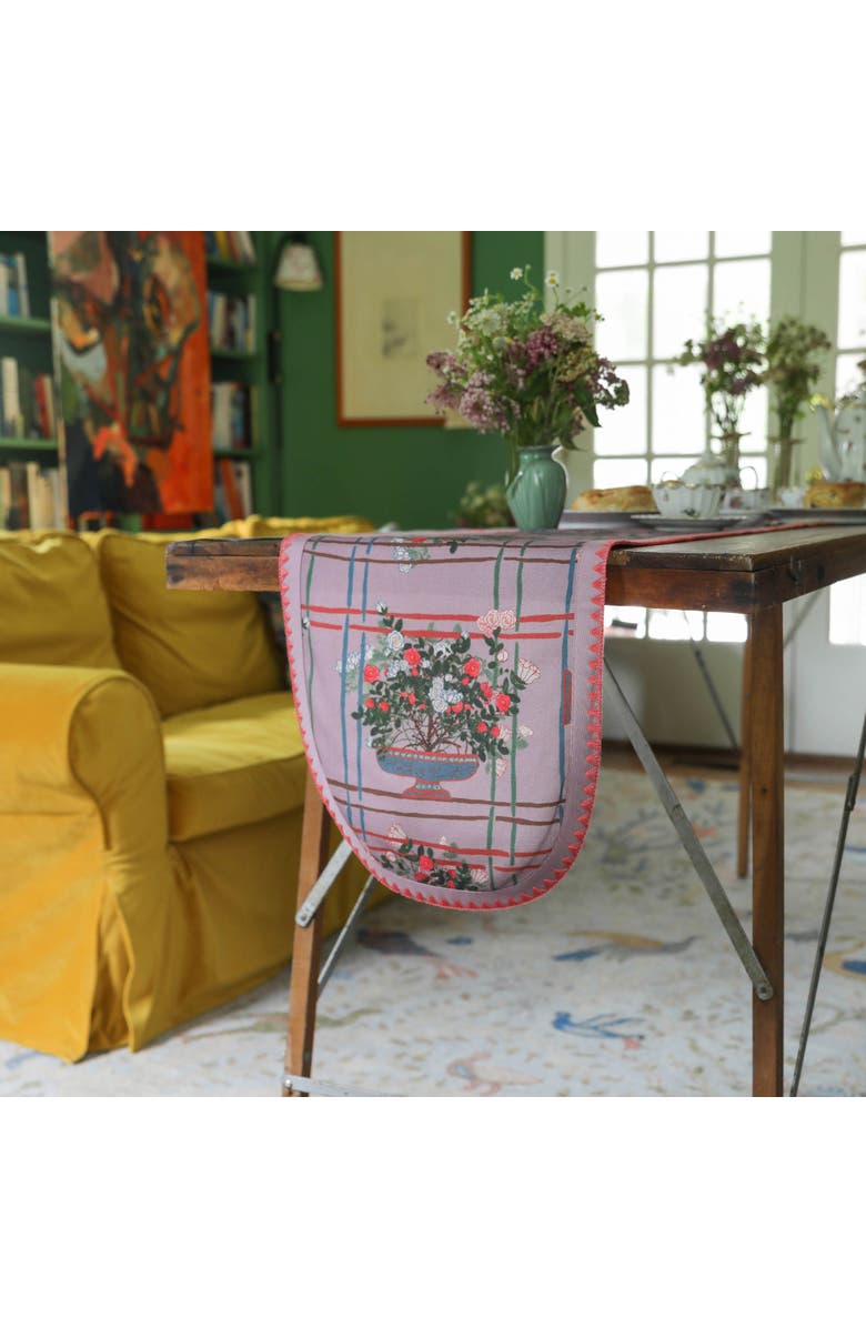 Sophie Williamson Design Table Runner - La Vie en Rose, Alternate, color, Pink