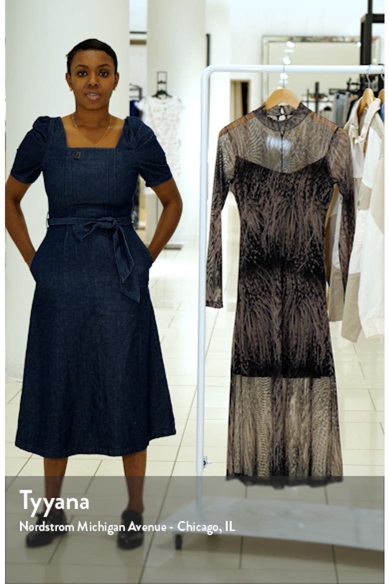 Hanna Pembury Print Long Sleeve Midi Dress video