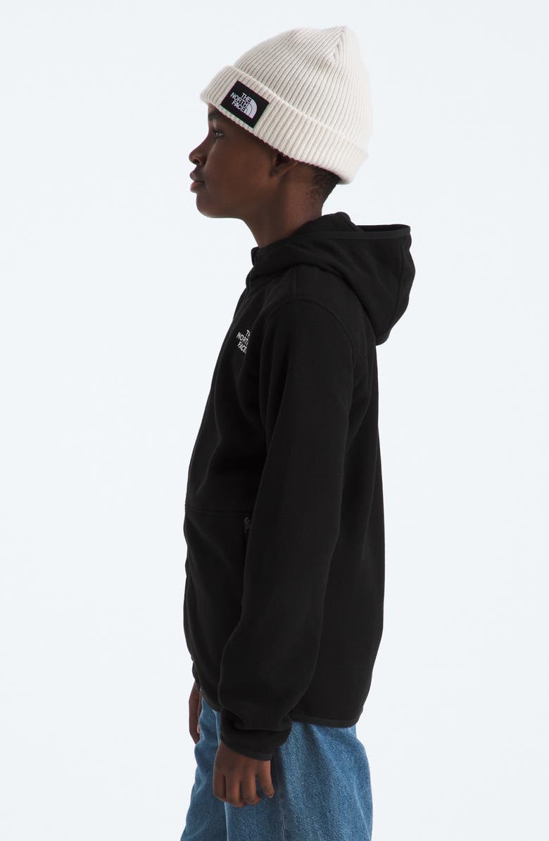 The North Face Kids' Glacier Polar Fleece Zip-Up Hoodie, Alternate, color, Tnf Black