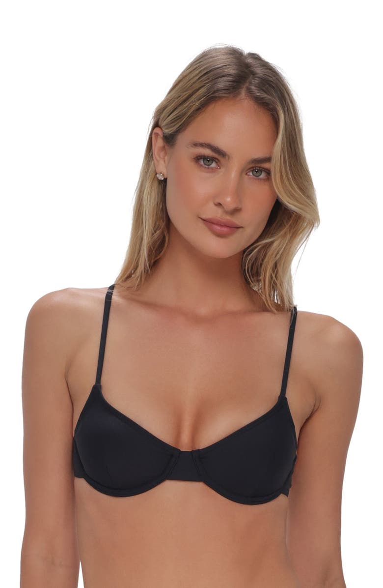 Swim Systems Jolene Underwire Bikini Swimsuit Top, Alternate, color, Black