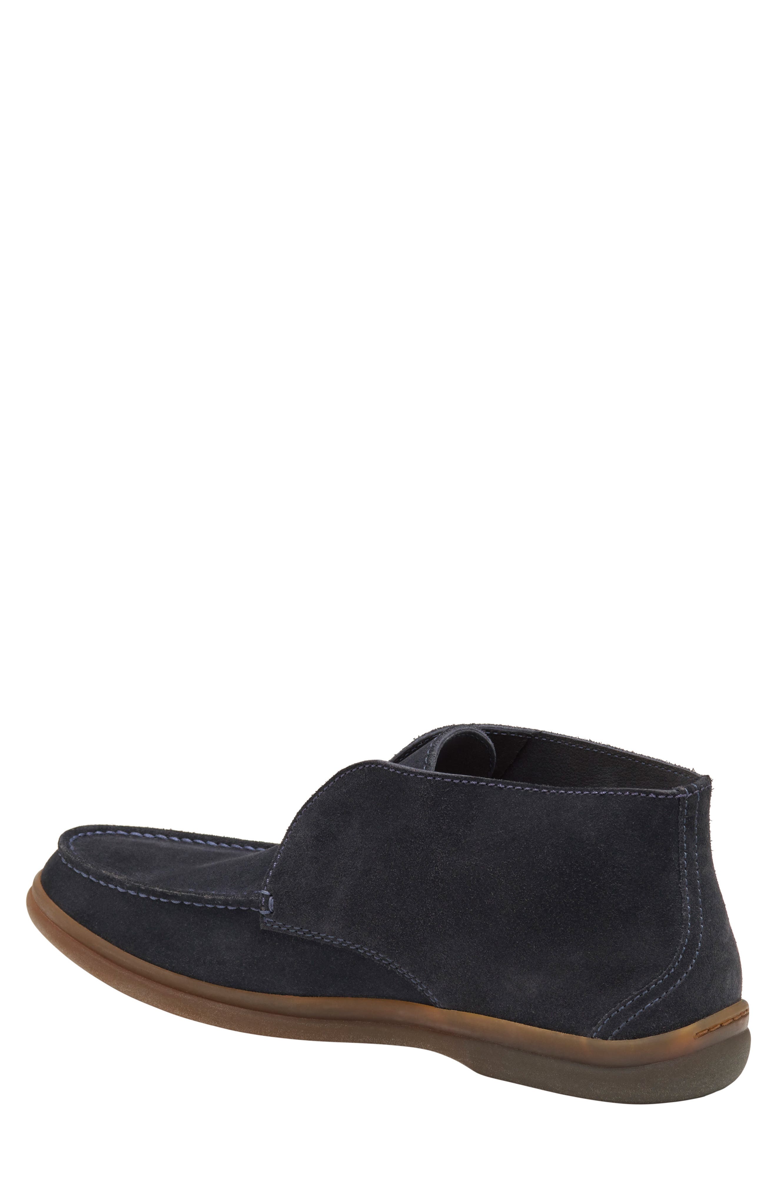 JOHNSTON & MURPHY COLLECTION Marlow Laceless Chukka Boot, Alternate, color, Navy English Suede