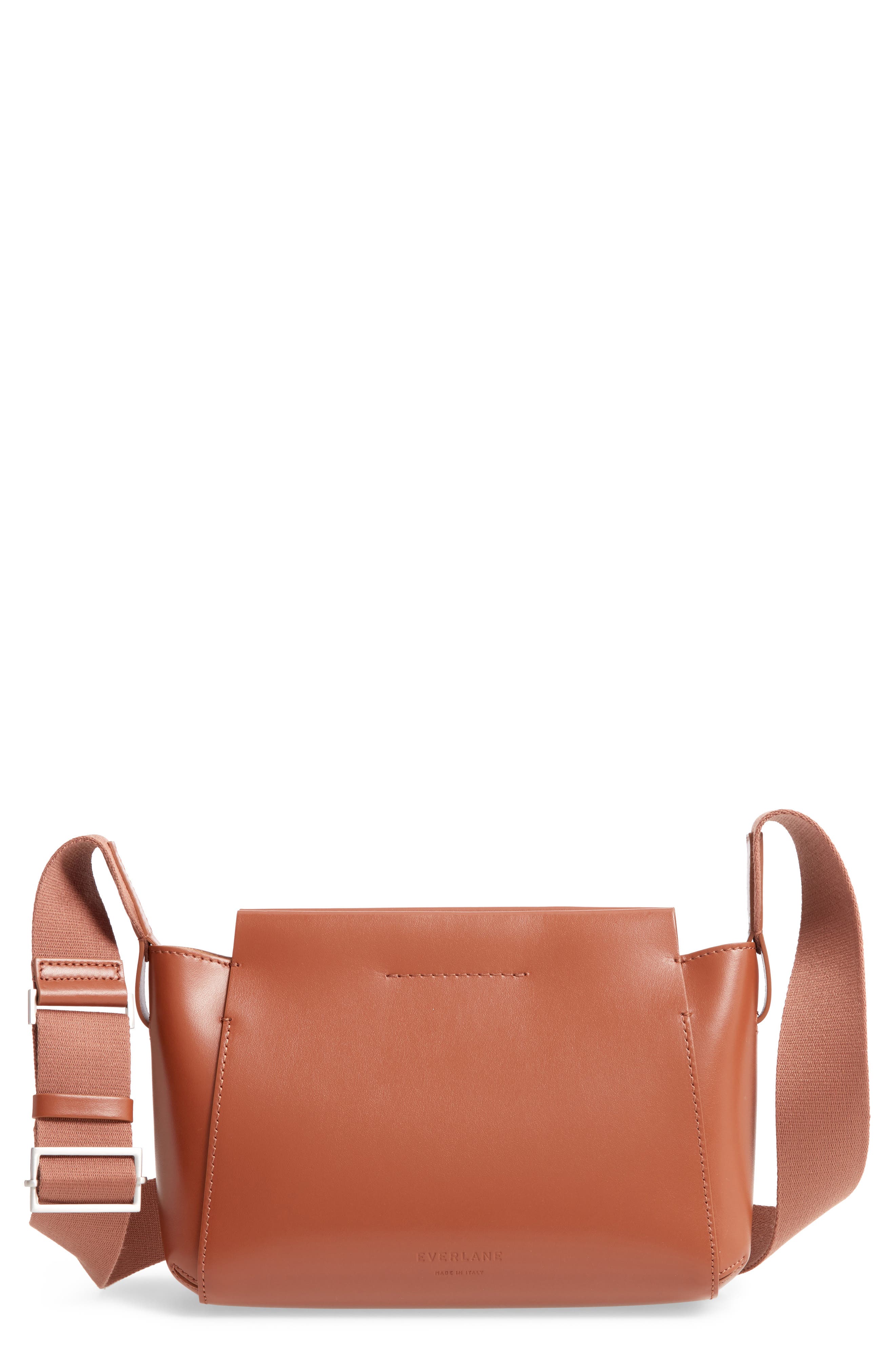 Mini The Form Leather Crossbody Bag, Main, color, COGNAC