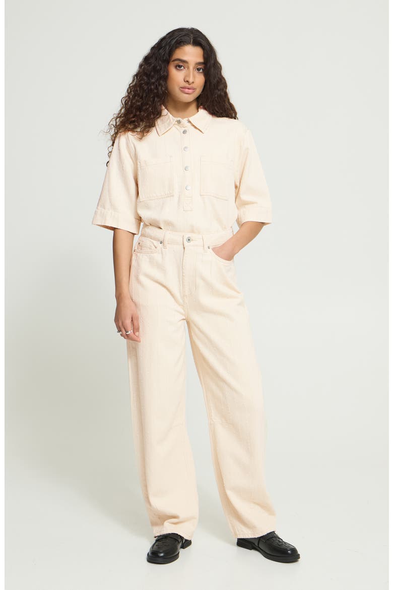 Hezallo Wide Leg Balloon Jeans, Alternate, color, BIRCH