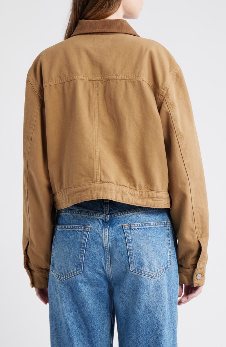 Reformation Briar Crop Utility Jacket, Alternate, color, Tawny