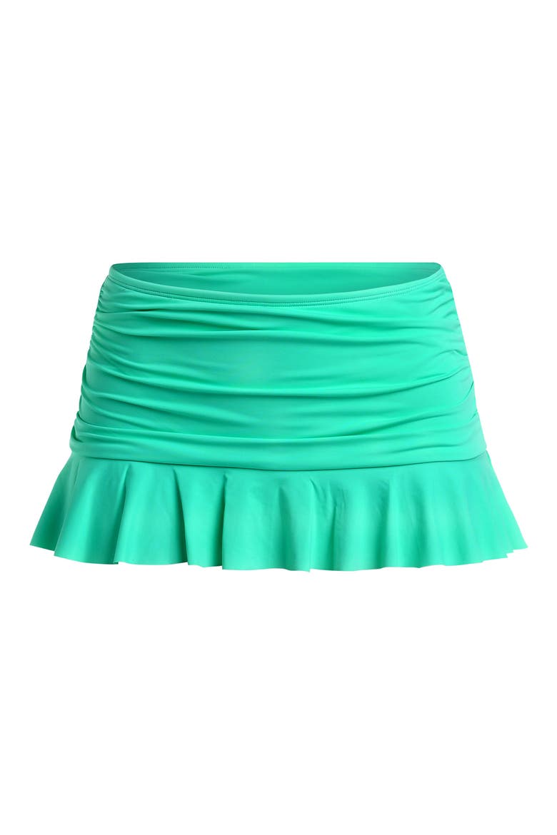 Skirted Bikini Bottoms, Alternate, color, SEAFOAM