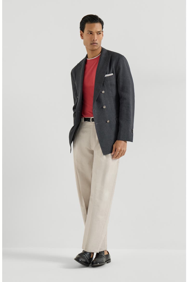 T-shirt with faux-layering, Alternate, color, Strawberry