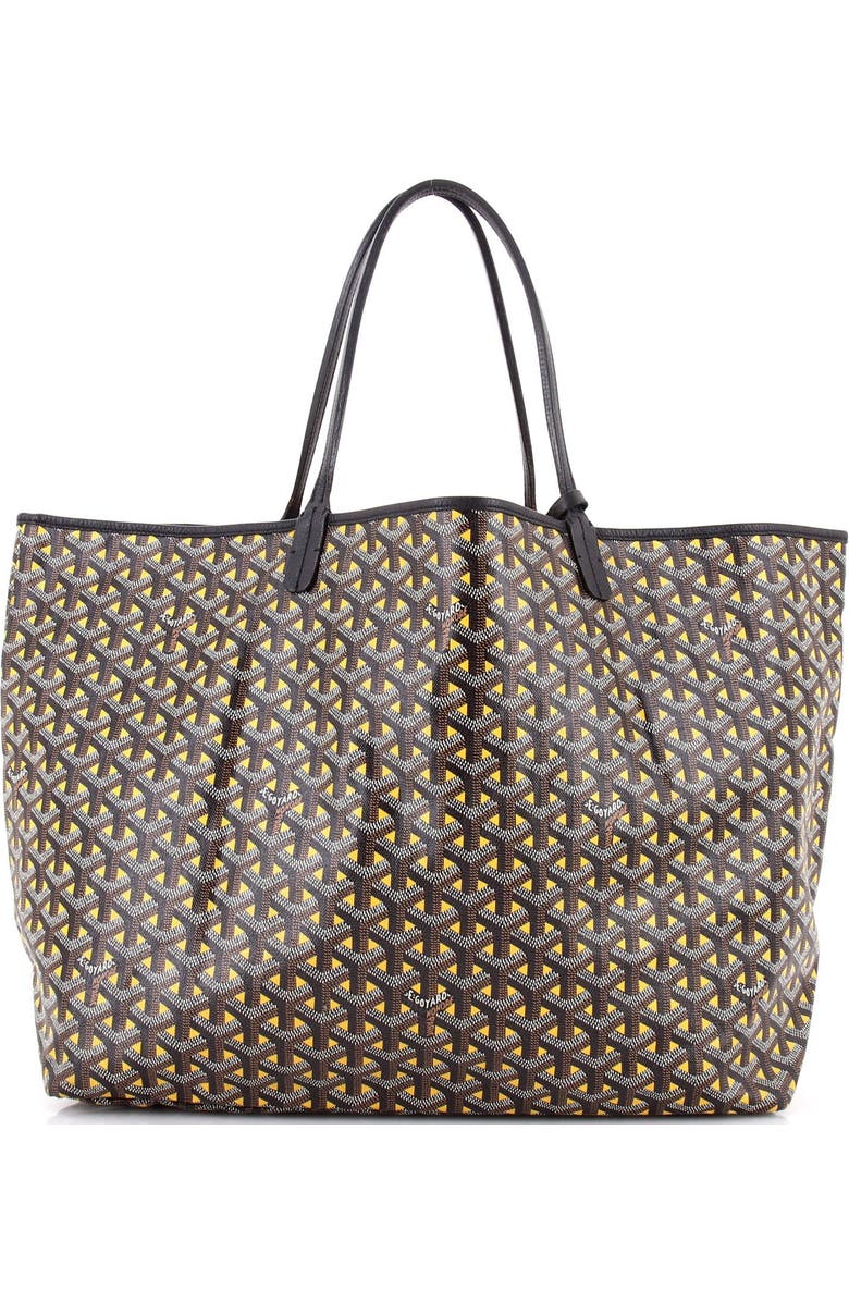 Pre-Owned Goyard Saint Louis Tote Claire Voie Coated Canvas GM, Alternate, color, Black