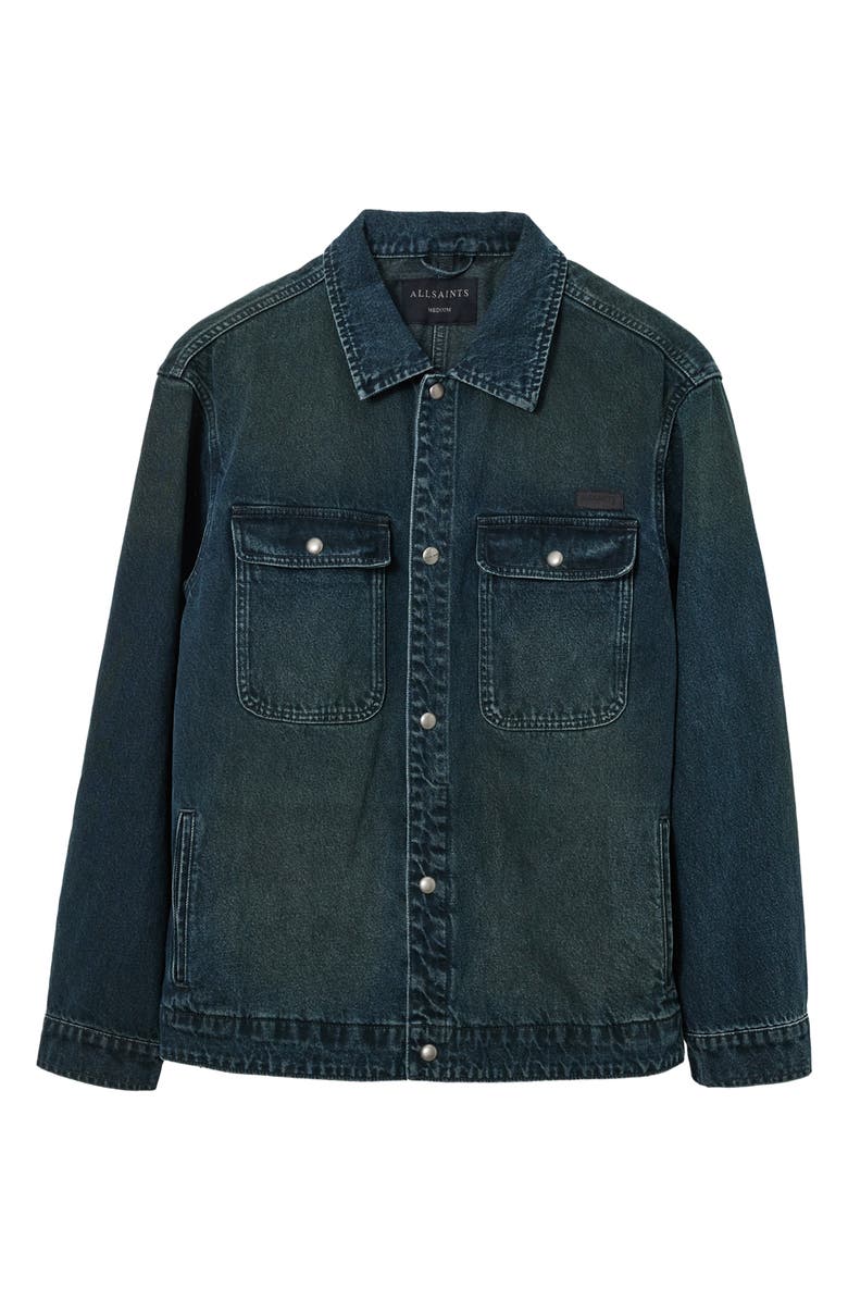 AllSaints Castleford Denim Jacket, Alternate, color, Phantom Blue