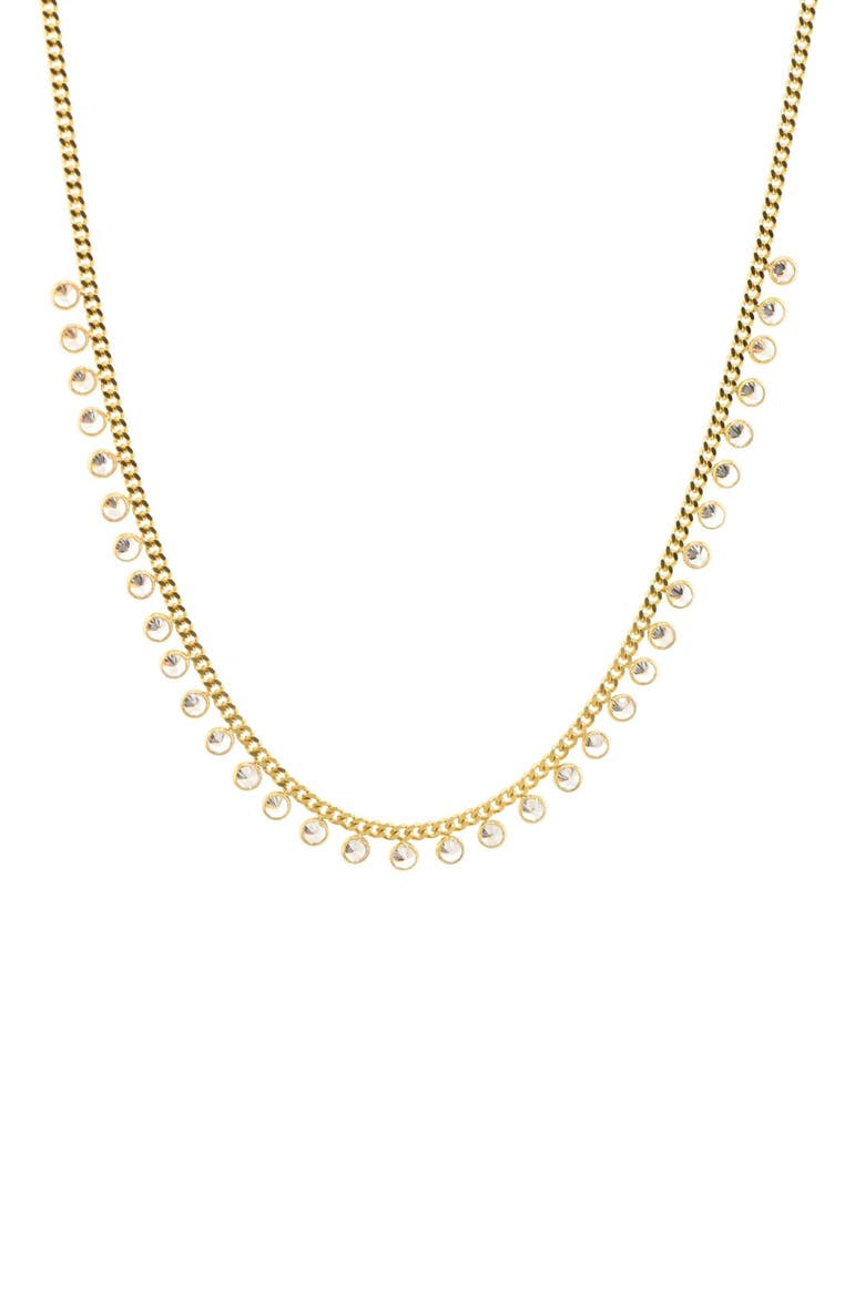CZ Fringe Necklace, Main, color, GOLD