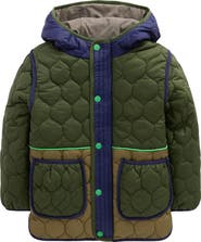 Mini Boden Kids' Onion Quilted Coat