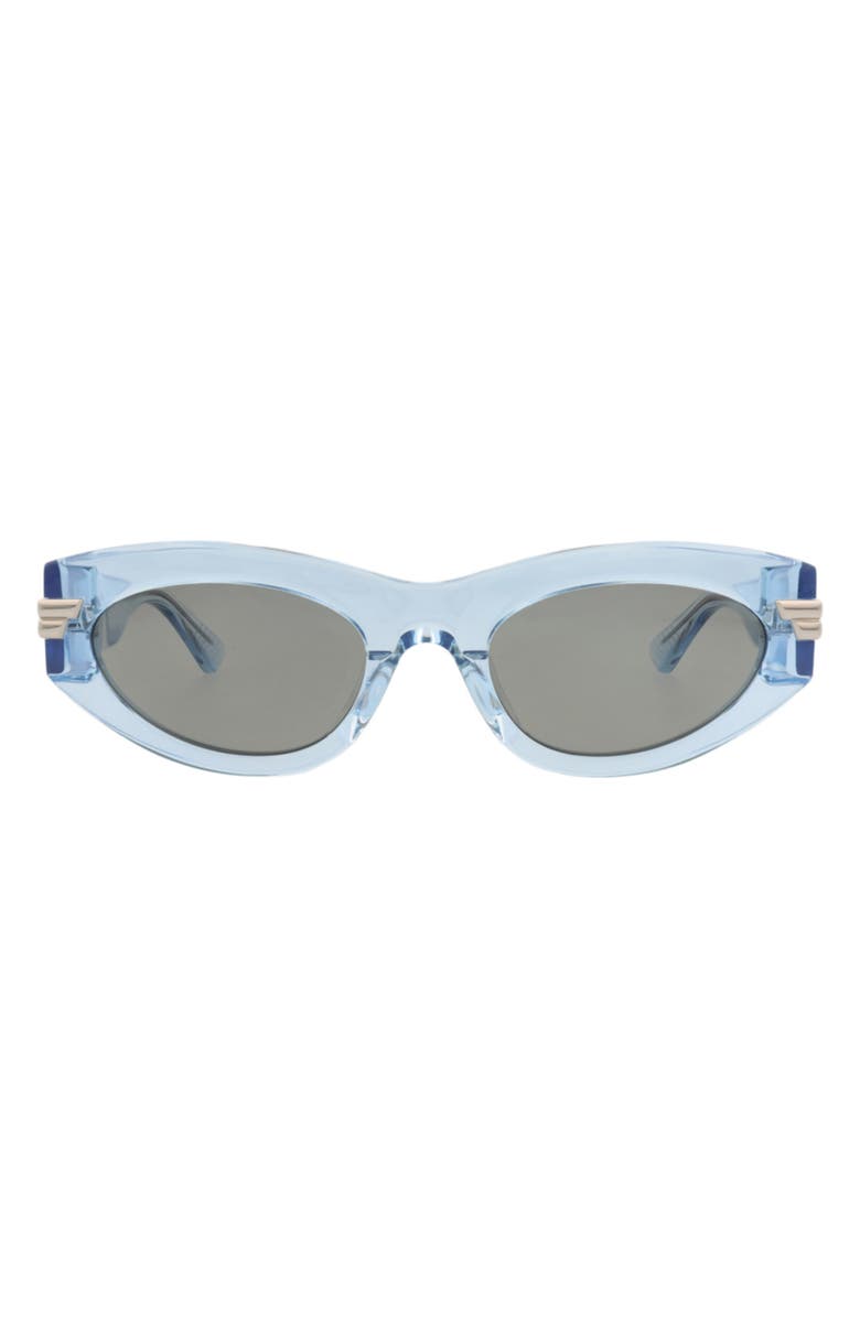 Bottega Veneta Sunglasses, Main, color, Light Blue Light Blue Grey
