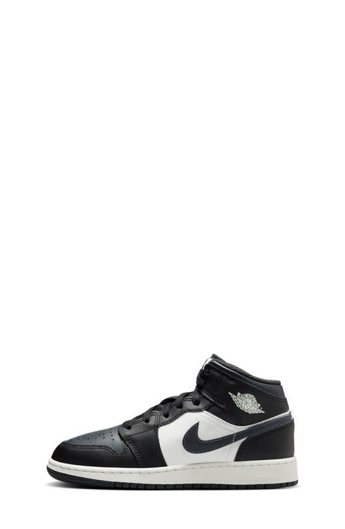 Nike Kids' Air Jordan 1 Mid Sneaker In Black/off Noir/summit White