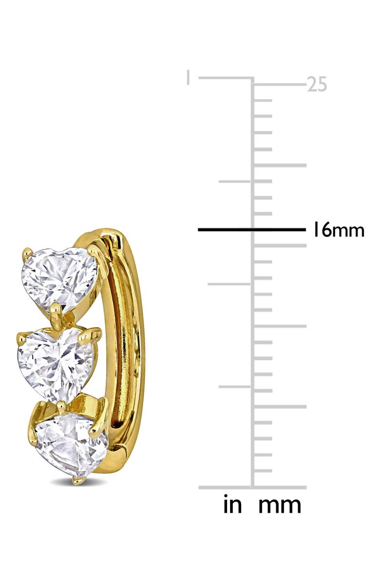 DELMAR Semiprecious Stone Heart Hoop Earrings, Alternate, color,