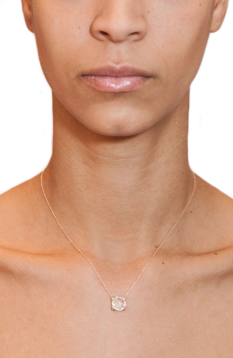 Anzie Dew Drop Cluster Topaz Pendant Necklace, Alternate, color, Gold
