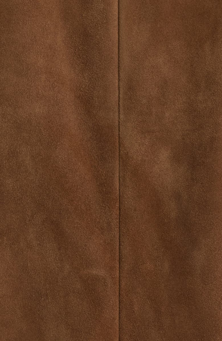 FRAME Brown Suede Blazer, Alternate, color, Caramel