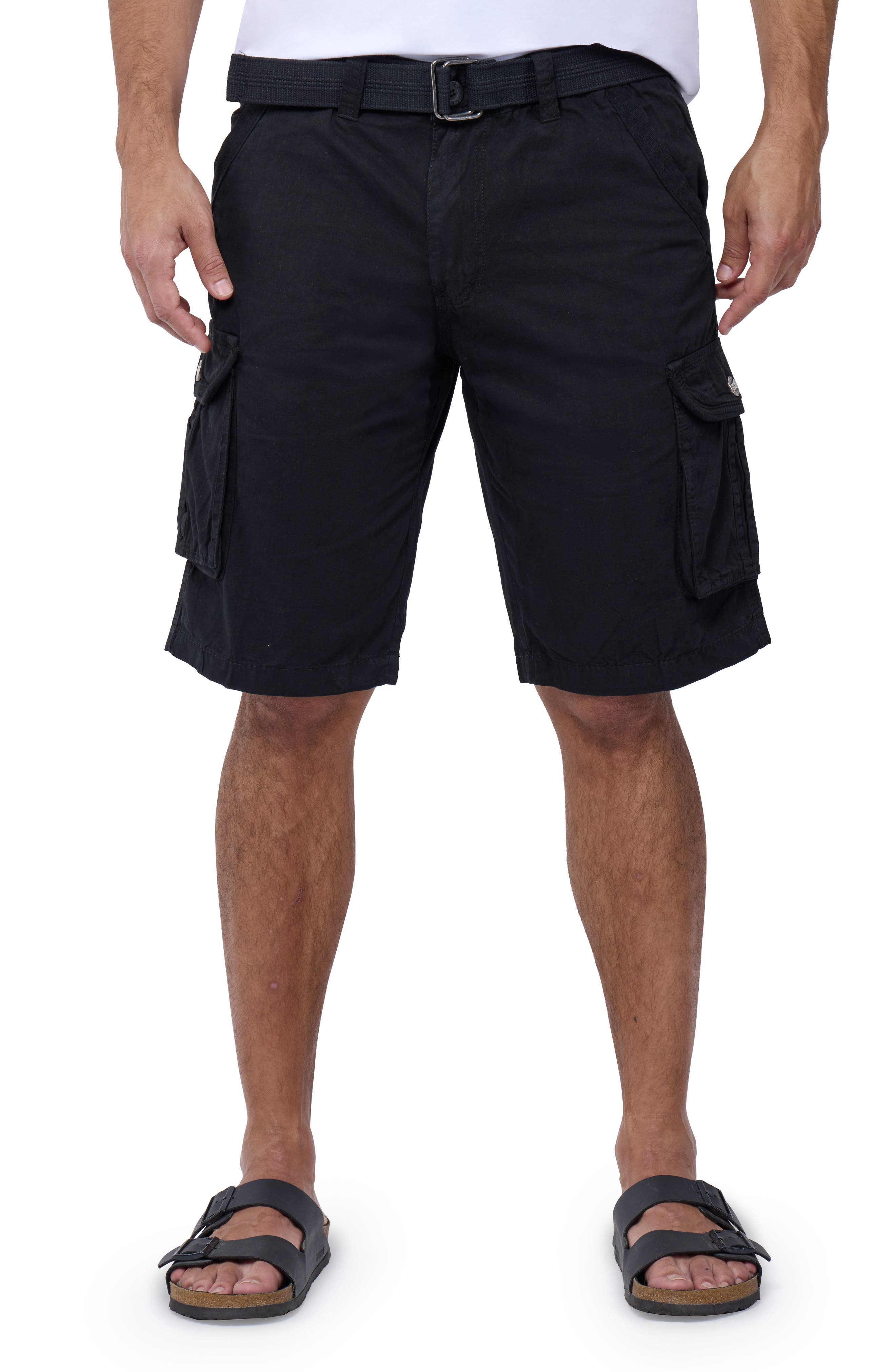 XRAY Belted Cotton Twill Cargo Shorts