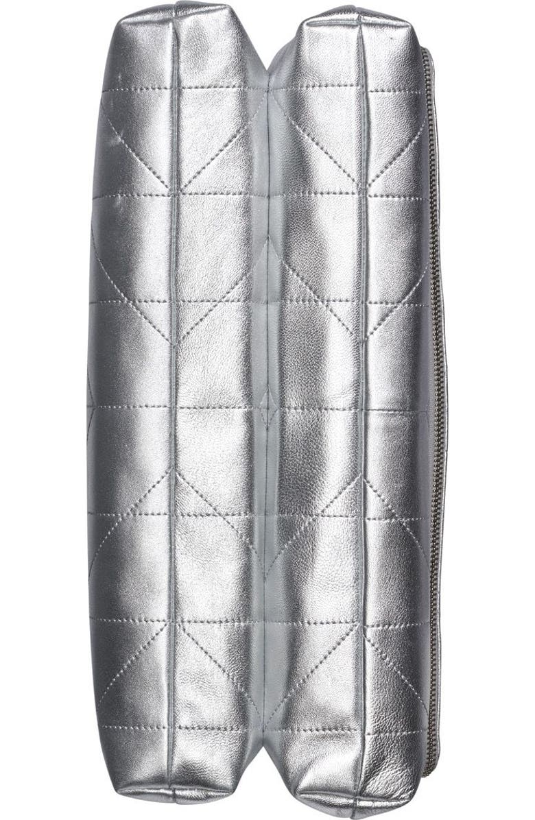 KARL LAGERFELD PARIS Lavande Large Crossbody, Alternate, color, Metallic Silver